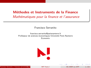 Math&eacute;matiques Financi&egrave;res - Cours Universitaire