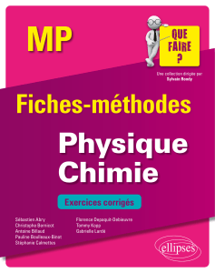 Physique Chimie - MP - Fiches m&eacute;thodes (Proetudes.blogspot.com)