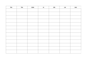 Metric Unit Conversion Table Worksheet