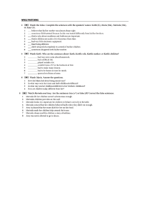 Video Analysis Exercises: Family & Childhood Perspectives