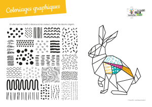 Graphic Origami Coloring Worksheet for Kids