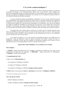 L'IA est-elle vraiment intelligente ? Texte & Exercices