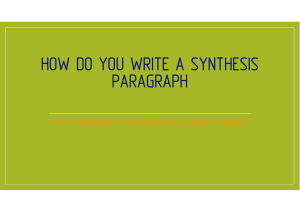 How to Write a Synthesis Paragraph: Step-by-Step Guide