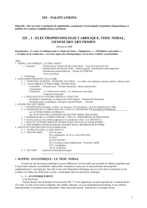 &Eacute;lectrophysiologie cardiaque et gen&egrave;se des arythmies