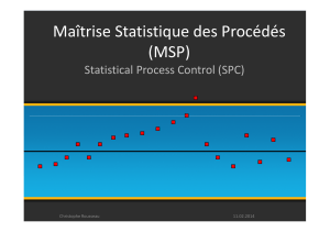 Ma&icirc;trise Statistique des Proc&eacute;d&eacute;s (MSP) : Contr&ocirc;le Statistique des Processus