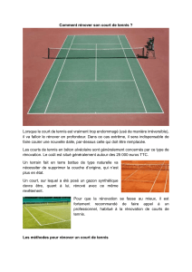 Comment r&eacute;nover son court de tennis ? Guide pratique