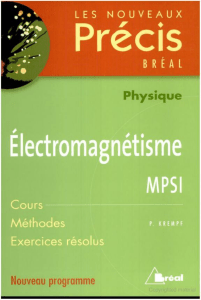 Electromagnetism MPSI Textbook