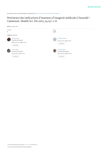 Pertinence des indications d'examens d'imagerie m&eacute;dicale &agrave; Yaound&eacute;, Cameroun