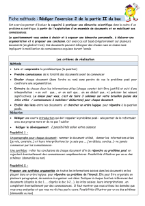 Fiche m&eacute;thode : R&eacute;diger l&rsquo;exercice 2 de la partie II du bac