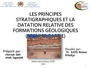 Principes Stratigraphiques et Datation Relative