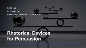 Rhetorical Devices for Persuasion: Ethos, Pathos, Logos Examples