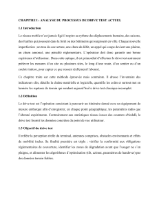 Analyse du processus de drive test actuel