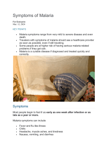 Symptoms of Malaria: Key Points & When to See a Doctor