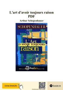 L'art d'avoir toujours raison PDF