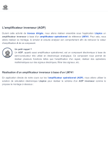 Amplificateur inverseur AOP avec Ltspice et LM741