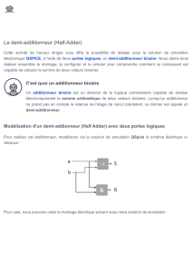 Le demi-additionneur (Half-Adder) - Travaux dirigés - Electro & Robot