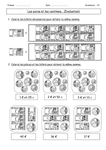 &Eacute;valuation des euros et centimes