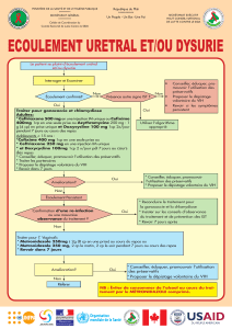Algorithme de traitement des IST : &Eacute;coulement ur&eacute;tral et dysurie