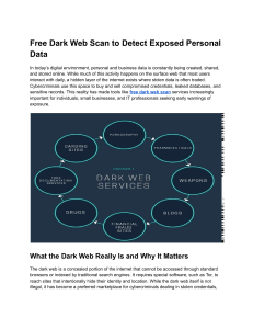 Free Dark Web Scan: Protect Your Personal Data