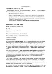 R&eacute;sum&eacute; du livre 'Patient' de Grand Corps Malade