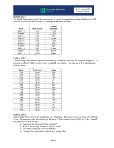 Inventory Management Practice Problems Chapter 12