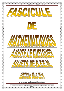 fascicule de maths 3e