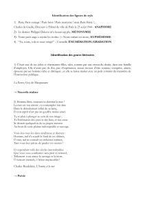 Identification des figures de style et genres litt&eacute;raires