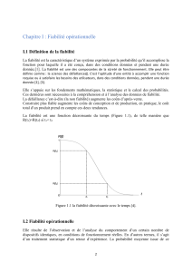 Chapitre 1 : Fiabilit&eacute; op&eacute;rationnelle - D&eacute;finitions & Indicateurs