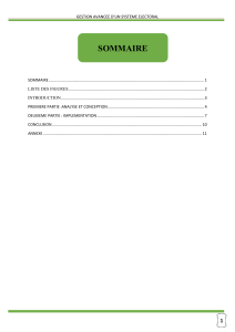 Gestion Avanc&eacute;e d'un Syst&egrave;me &Eacute;lectoral