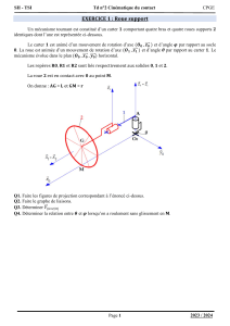 Exercices de cin&eacute;matique du contact : Roue support et variateur &agrave; plateaux