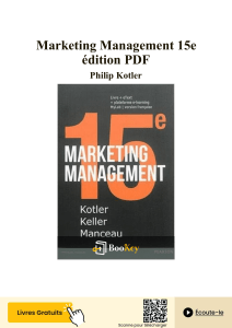 Marketing Management 15e &eacute;dition PDF - R&eacute;sum&eacute; et quiz