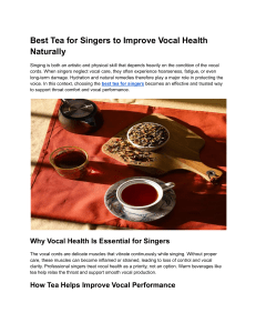 Best Tea for Singers to Improve Vocal Health