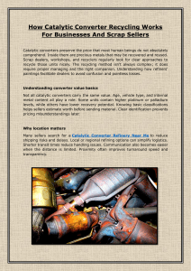 How Catalytic Converter Recycling Works