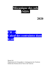 calcul des contraintes dans le sol