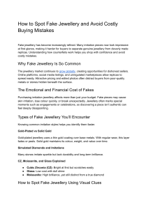 How to Spot Fake Jewellery & Avoid Costly Mistakes
