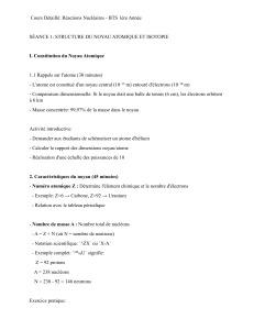 Cours R&eacute;actions Nucl&eacute;aires - BTS 1&egrave;re Ann&eacute;e