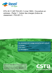 DTU 40.11 COUVERTURE ARDOISE