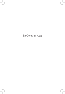 Le Corps en Acte : Philosophie du corps et neurosciences