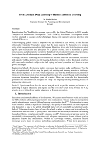 From Artificial Deep Learning to Human Authentic Learning