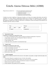 &Eacute;chelle ADBB : &Eacute;valuation du comportement de retrait chez le b&eacute;b&eacute;