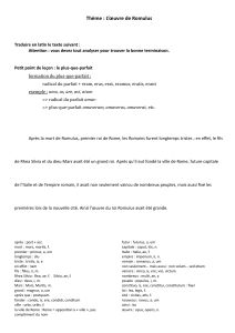 Exercice de traduction latin : L'&oelig;uvre de Romulus