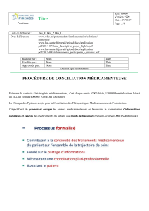 Proc&eacute;dure de conciliation m&eacute;dicamenteuse