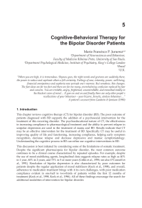 Cognitive-Behavioral Therapy for Bipolar Disorder Patients