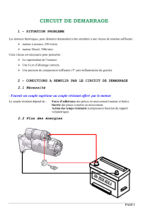 circuit demarrage voiture