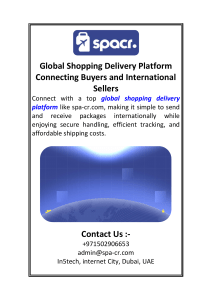 Global Shopping Delivery Platform Connecting Buyers and International Sellers