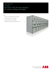 UniGear IEC 62271-200: New Standard for Medium Voltage Switchgear