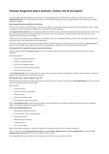 Premium Assignment Help in Australia Holmes, SCU & CSU Experts