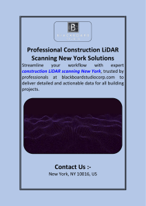  Professional Construction LiDAR Scanning New York Solutions