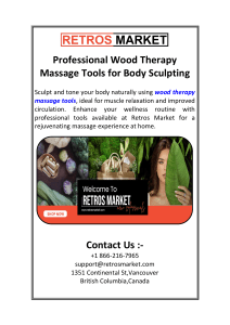 Professional Wood Therapy Massage Tools for Body Sculpting