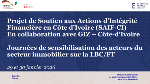 Sensibilisation du secteur immobilier &agrave; la LBC/FT en C&ocirc;te d'Ivoire